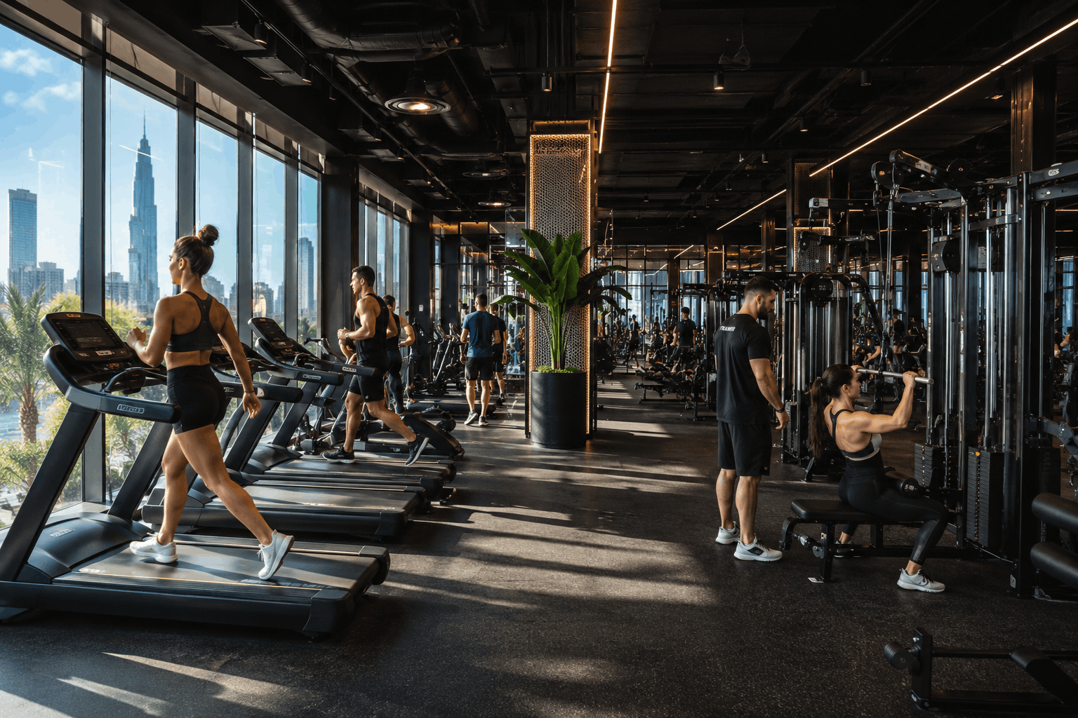 Main training floor at VELORA Fitness