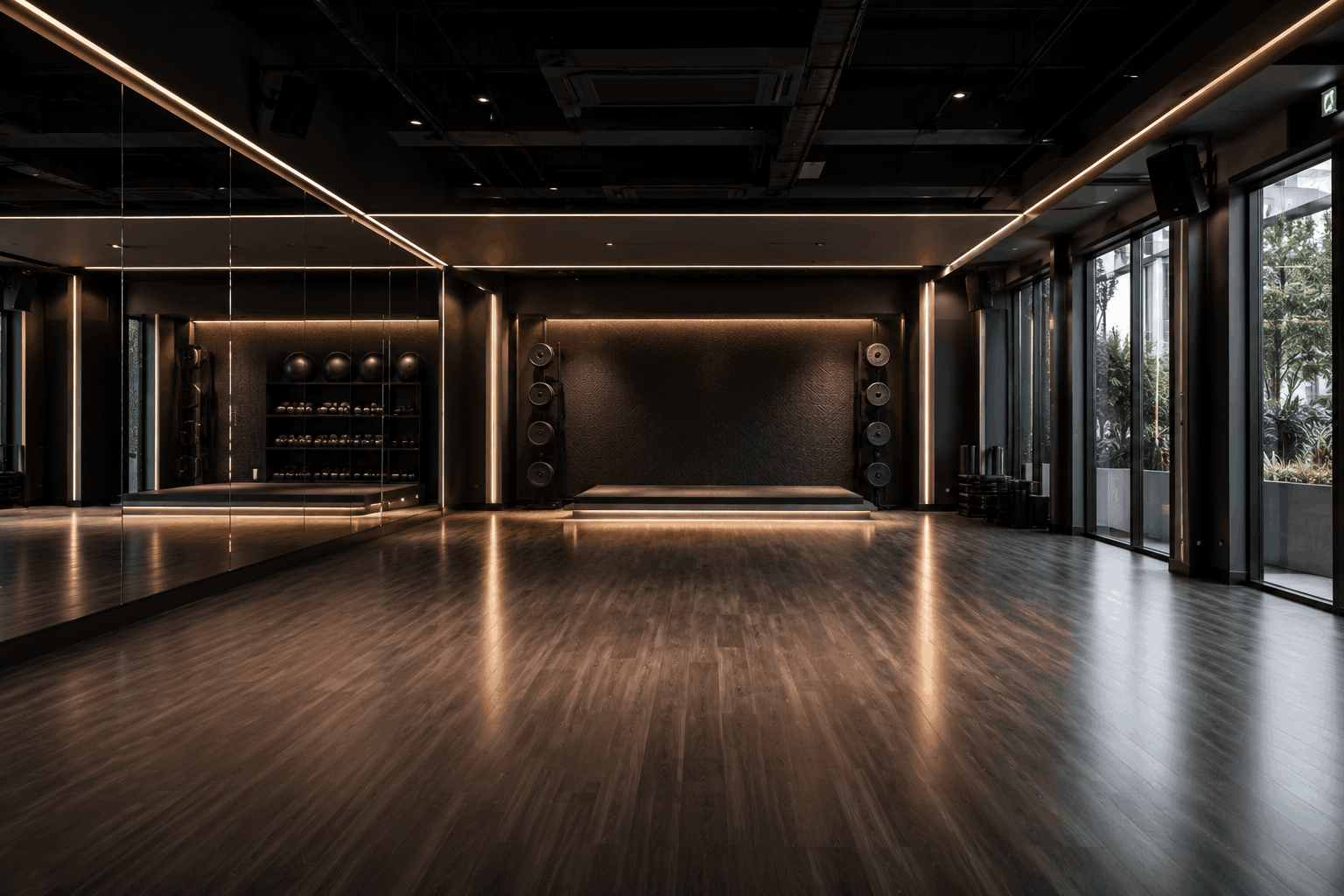 Group class studio at VELORA Fitness